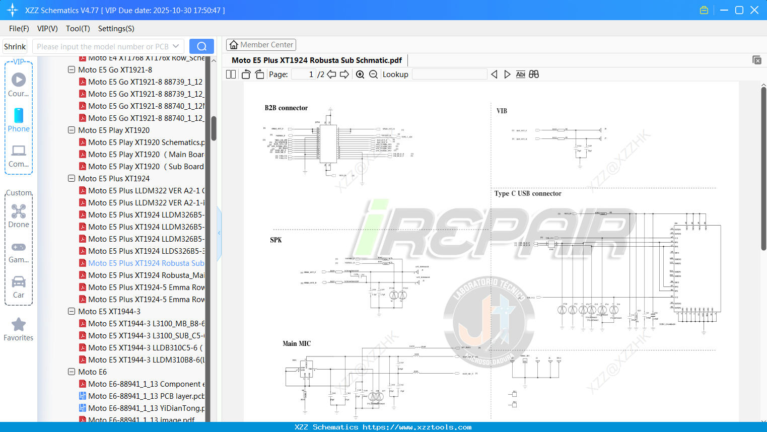 Motorola Moto E5 Plus XT1924 Robusta Sub Schmatic